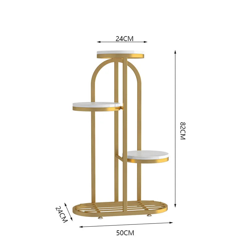 Wholesale Wrought Iron Art Decor Plant Stand Multi-Layer Powder Coated Indoor/Outdoor Home Living Room Garden Flower