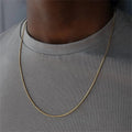 Minimalist  IP/PVD Plating 316L Stainless Steel 14K Gold Plated 1mm 70cm Round Snake Chain Necklace