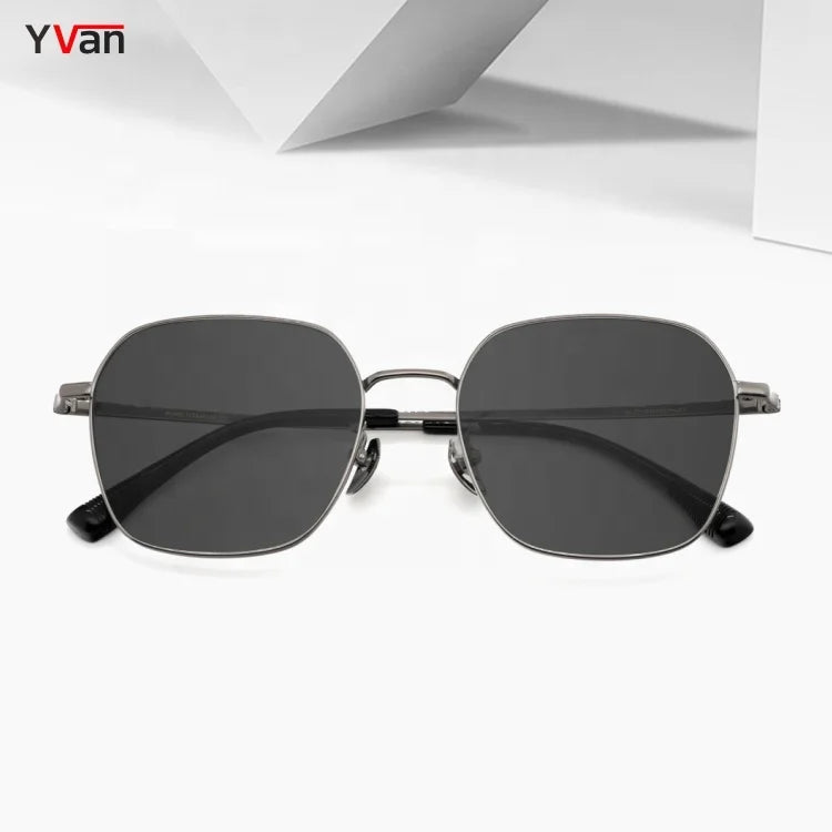 2025 Trendy Titanium Sunglasses with Gold and Pink Frame Square Style Polarized Lenses in Acet Gafas De Sol