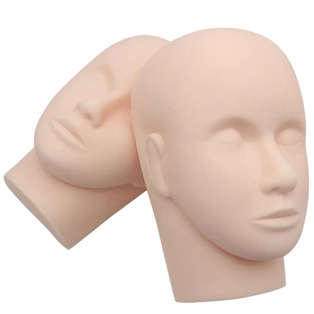 Eyelash Extension Silicone Mannequin Model Head With Removable Replacement Eyelids Training Lashes Pad Kit Training Tools