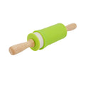 Non-Stick Silicone Rolling Pin Wooden Handle Pastry Dough Flour Roller Kitchen Cooking Baking Tool for Pasta Cookie Dough