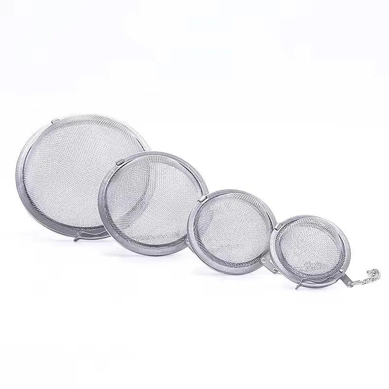 Stainless Steel Tea Infuser Ball Seasoning Spice Filter Cooking Tools Metal Mesh Tea Strainer With Chain