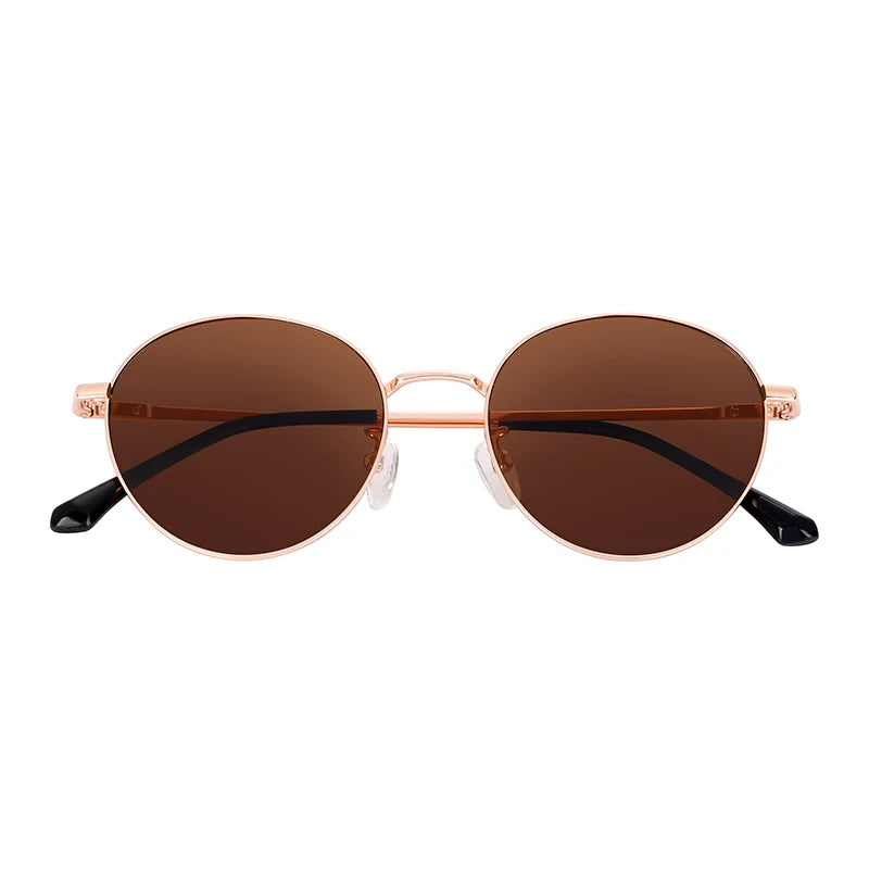 Wholesale Trendy Designer Rose Gold Metal Frame Sunglasses for Men