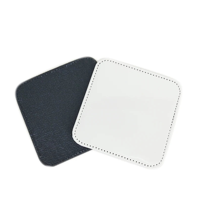 Sublimation PU coaster square 4inch New Design  2021 Sublimation Tea Cup Mats Custom Sublimated