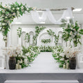 SZ04 Romantic Wedding Decorative Flowers White Rose Flowers Artificial  Wedding Decoration Panels for Whole Sale