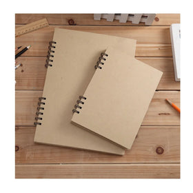 Kraft Paper Sketch Pad A5 120 GSM Spiral Bound for Certified POTENTATE Travel Journals for Pencil Ink & Acrylic