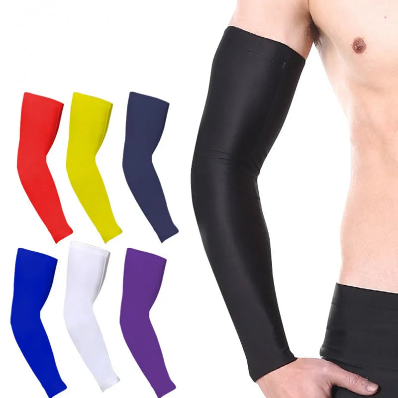 Custom Logo Sports Cool Arm Sleeves Cycling Basketball UV Protector Compression Arm Sleeve