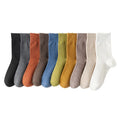 Women Mid Calf Solid Color Socks Perfect for Spring and Summer Trendy Soft Fabric