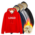 Wholesale Custom Double Layered Pullover Winter Heavyweight Velvet Velour Back Men'S Hoodies Sweatshirts