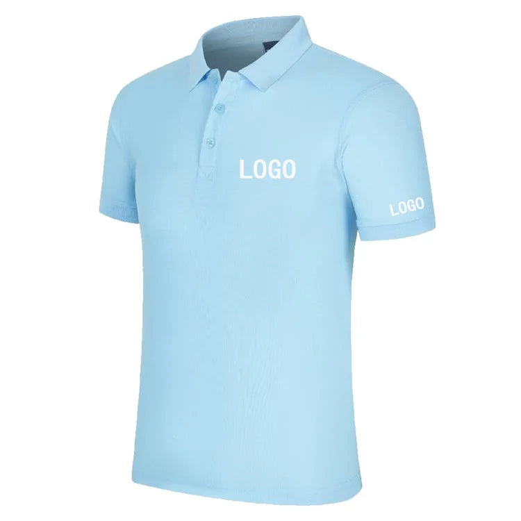 Custom Printed Embroidery Sublimation Logo Quality 100% Cotton Knitted Floral Anti-Wrinkle Workwear Uniform School Sport Golf