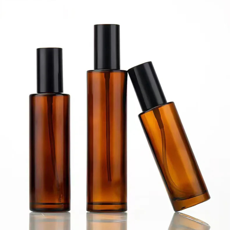 Luxury Thick Bottom Glass Empty Pump Bottle Jars for Facial Cream Serum Lotion Mascara Eye Drops Cosmetic Use Wig Storage