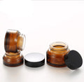 15ml 30ml 50ml Green Eye Cream Glass Jar Screw Cap Amber Oblique Shoulders Packaging 100pcs MOQ Skin Care Lotion Jar