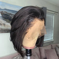 Fashion Design Peruvian Human Hair Lace Front Closure Short Bob Wig