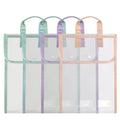 Deli PP110 Subject Handle Bag Transparent Snap File Bag Waterproof test Paper Storage Bag for Students 144pcs Per Carton Set