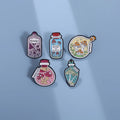 Mushrooms in a Bottle Enamel Pins Custom MADE of MAGIC Brooches Lapel Badges Funny Jewelry Gift for Kids Friends