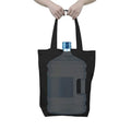 Customized Black Organic Cotton Canvas Tote Shopping Bag Durable Eco-Friendly with Full Colors and Letter Pattern