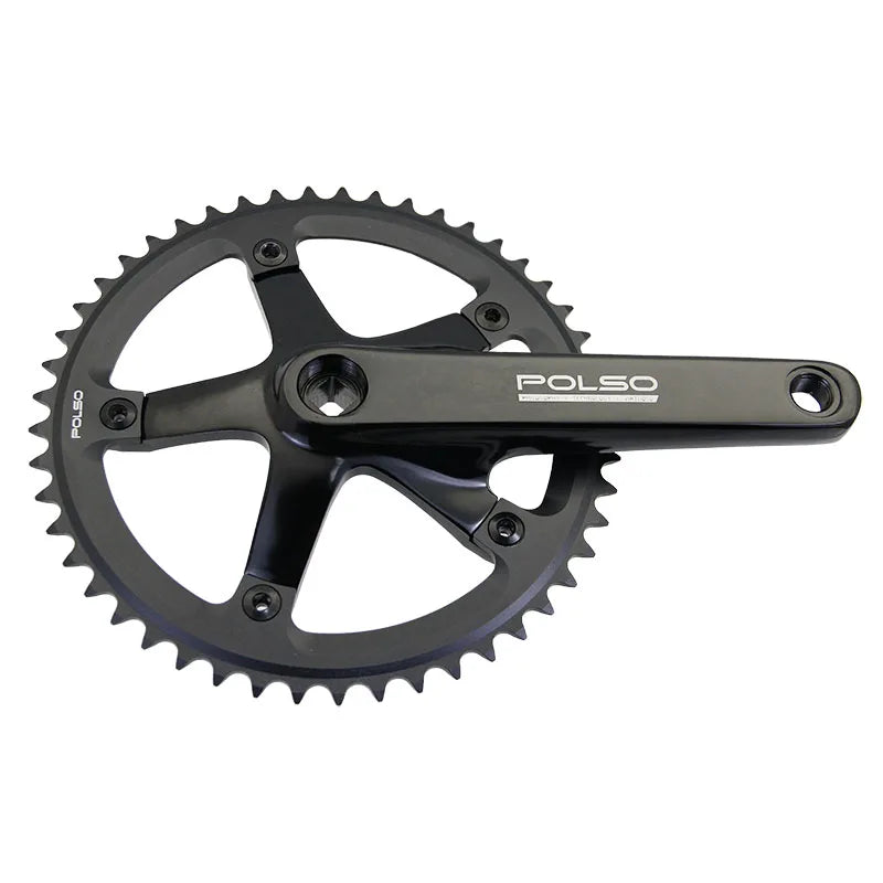POLSO PC002  Fixed Gear Bike Integrated Crank Single Speed 165mm square Taper Chainwheel Bicycle Crank Set for Fixie Bike