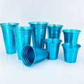 Factory Wholesale Aluminum Curling Hot and Cold Drink Cup Thick Portable Coffee Juice Cup