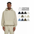 Custom Men's Plain Hoodie Unisex Thick Cotton French Terry American Size Pullover Loose Boxy Oversize Hoodies Sweatshirts