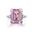925 Sterling Silver Perfect Square Emerald Cut Rectangle Cubic Zirconia CZ Ring Jewelry