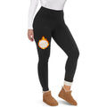 Custom Women's High Waist Black Fleece Lined Leggings Thick Winter Warm Thermal Knitted Leggings Breathable Fabric
