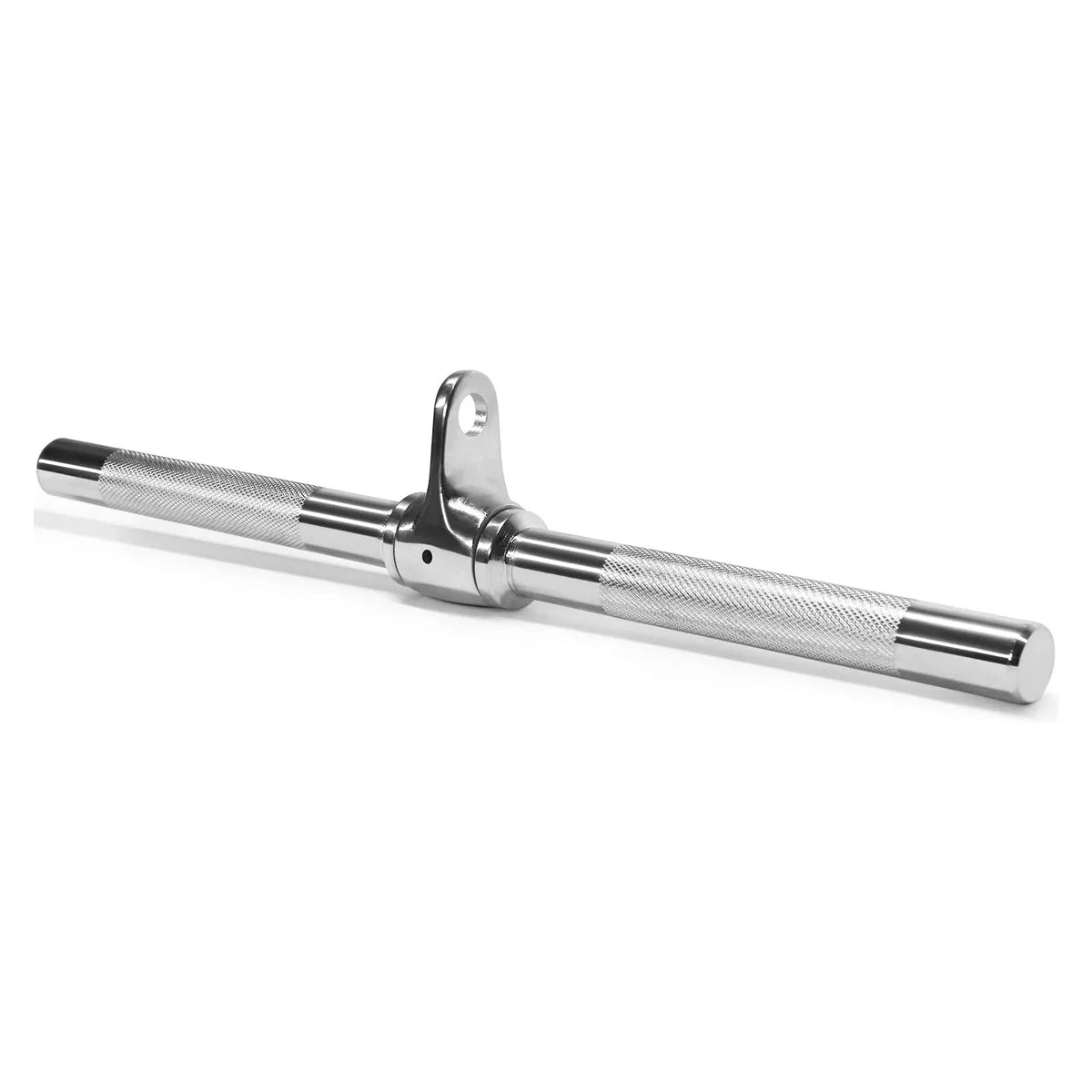 Factory Price 18-Inch Solid Steel Straight Bar with Diamond Knurl Handle and Rubber Lat Pull Down Cable Attachment