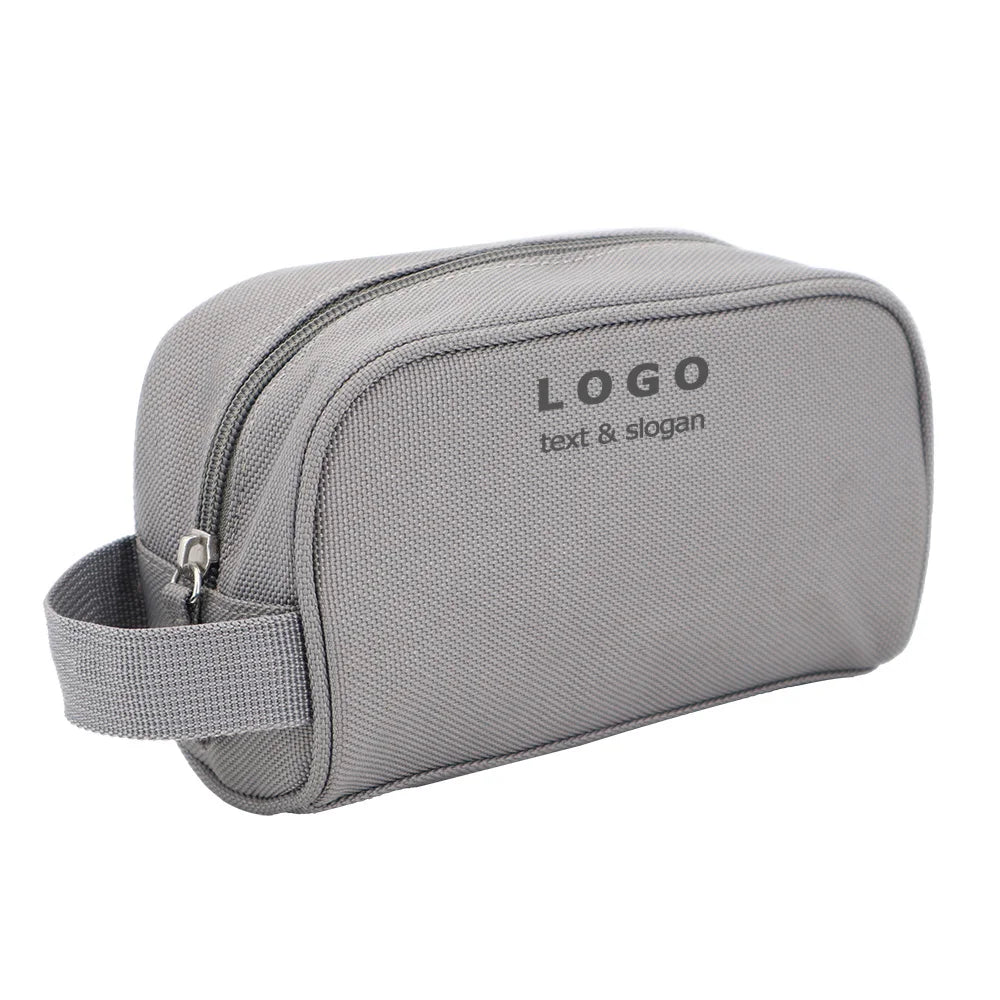 Custom Printed Logo Waterproof Makeup Toiletry Zipper Bag with Portable Wholesale Travel Eco Stationery Tools Organizer Bag