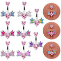 Gaby Jwewlry 316L Surgical Steel Belly Button Ring pink Heart Navel Ring Piercng Jewelry Wholesale for Women