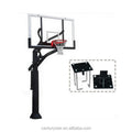 Basketball Equipment Electric Hydraulic Folding Stand Base with Tempered Glass Backboard Century Star BS019 Steel Rim HDPE
