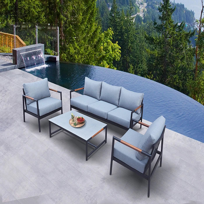 Multifunctional Set Portable Outdoor Furniture Aluminium Plastic Sofa for Wholesales