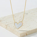 Fashionable Women's Stainless Steel Snake Chain Necklace Natural Shell Pendant Low MOQ Wholesale for Anniversary Occasions