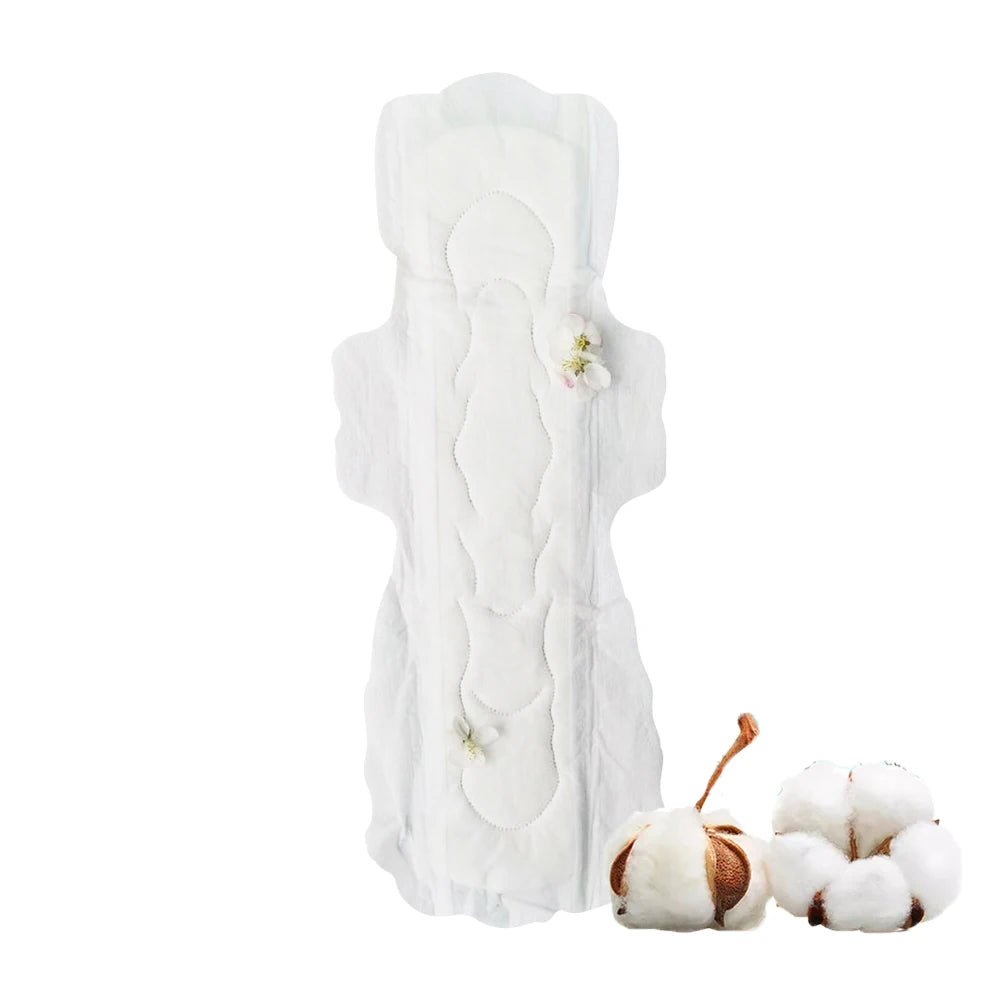 OEM Organic Cotton Sanitary Pad Super Absorbent Breathable Winged Panty Liner or Maternity Napkin
