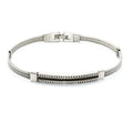 Customization Factory Price New Design Stainless Steel Tennis Chain Insert With Cable Wire Bangles Fashion Men Cuff Bracelet