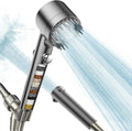 High 3 Mode Adjustable Spray Shower Head Rain Shower with Essential Brush Filter Bathroom Accessory Set