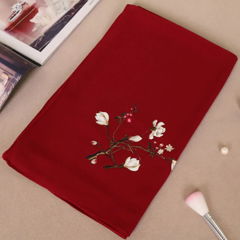 Wholesale Customized Print Flower Chiffon Hijab Scarf Muslim Hijab Hot Selling Scarf Chiffon Hijab