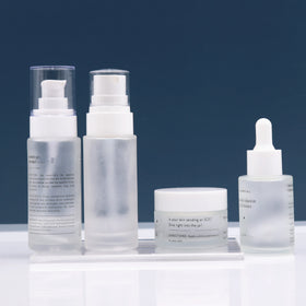 Skincare Packaging Cosmetic 30ml Frosted Flat Shoulder Essential Oil Glass Dropper Bottle for Personal Care Serum