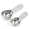 304 Stainless Steel Round Head Spoon Classic Metal Measuring Scoop Tea Honey Coffee Condiments Spoon With Scale 15ml/30ml