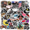 50PCS New American style cool classic brand motorcycle logo retro racing motors stickers