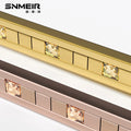 Luxury Mirror Finish Stainless Steel Tile Trim Rose Gold and Silver Flat Corner Strip for Hotel Mall Floor Edge
