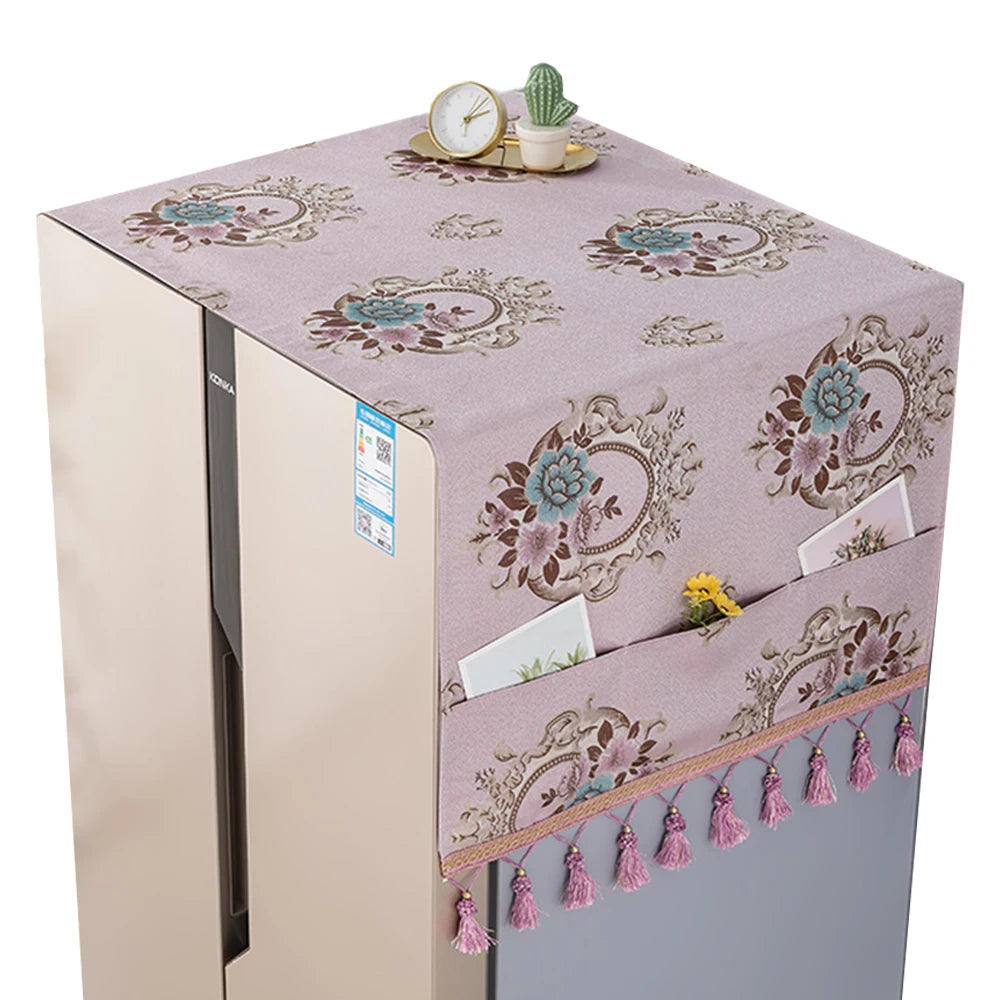 Single and Double Door Refrigerator Storage Bag Fabric Antislip Dustproof Eco-Friendly Folding Kitchen Square Cover