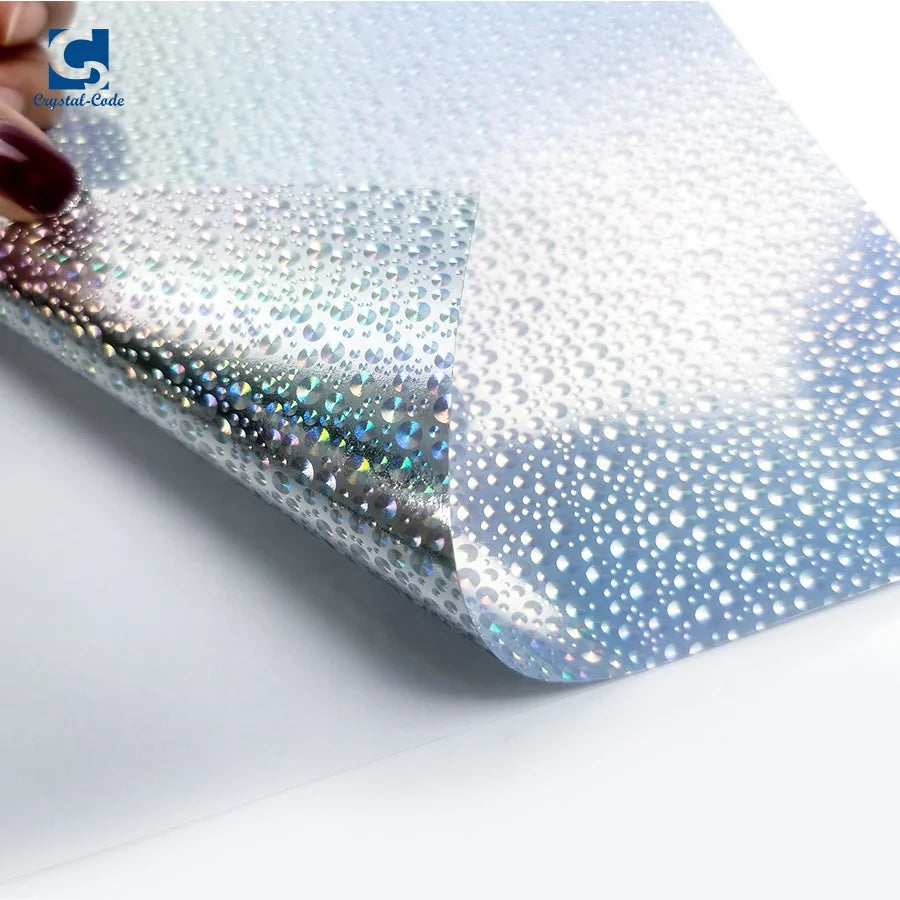 WATER DROPS 8.5"x11"(A4) Hot Sale Holographic Vinyl Sticker With Low Price