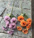 O-07252 New Design Peony Artificial Flower Mini Peony 6 Heads Bunch for DIY Decoration Wedding Events