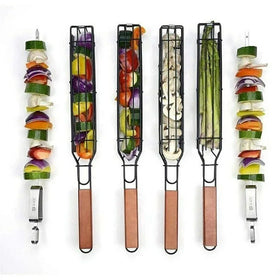 Portable Stainless Steel BBQ Tool Set Grilling Baskets for Fish Chicken and Onion