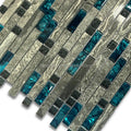 New Arrival Crystal Laminated Blue Glass Mix Stone Mosaic Use for Wall Backsplash and TV Background and Bath Room Wall