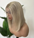 Glueless Full HD Lace Wigs European Human Hair Highlight Blonde Lace Frontal Wig Straight Swiss Hd Lace Front Wigs for Women