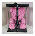 MG008 Wholesale Plush Bear Rose PE Valentine's Day Flower Teddy Bear Soap Rose in Gift Box