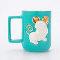 Personalized 3D Embossed Dog Cat Animal Design Porcelain Tea Cup Custom Logo Ceramic Coffee Mug for Promotional Advertising Gift