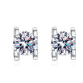 Wholesale 0.5CT Moissanite Men's Women's Stud Earrings 925 Sterling Silver 18K Gold Plated Fine Jewelry Parties Engagements