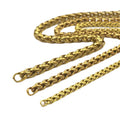 Solid Brass Flat Head Bags Chain Open Curb Link Necklace Wheat Chain None-polished Bags Straps Parts DIY Accessories