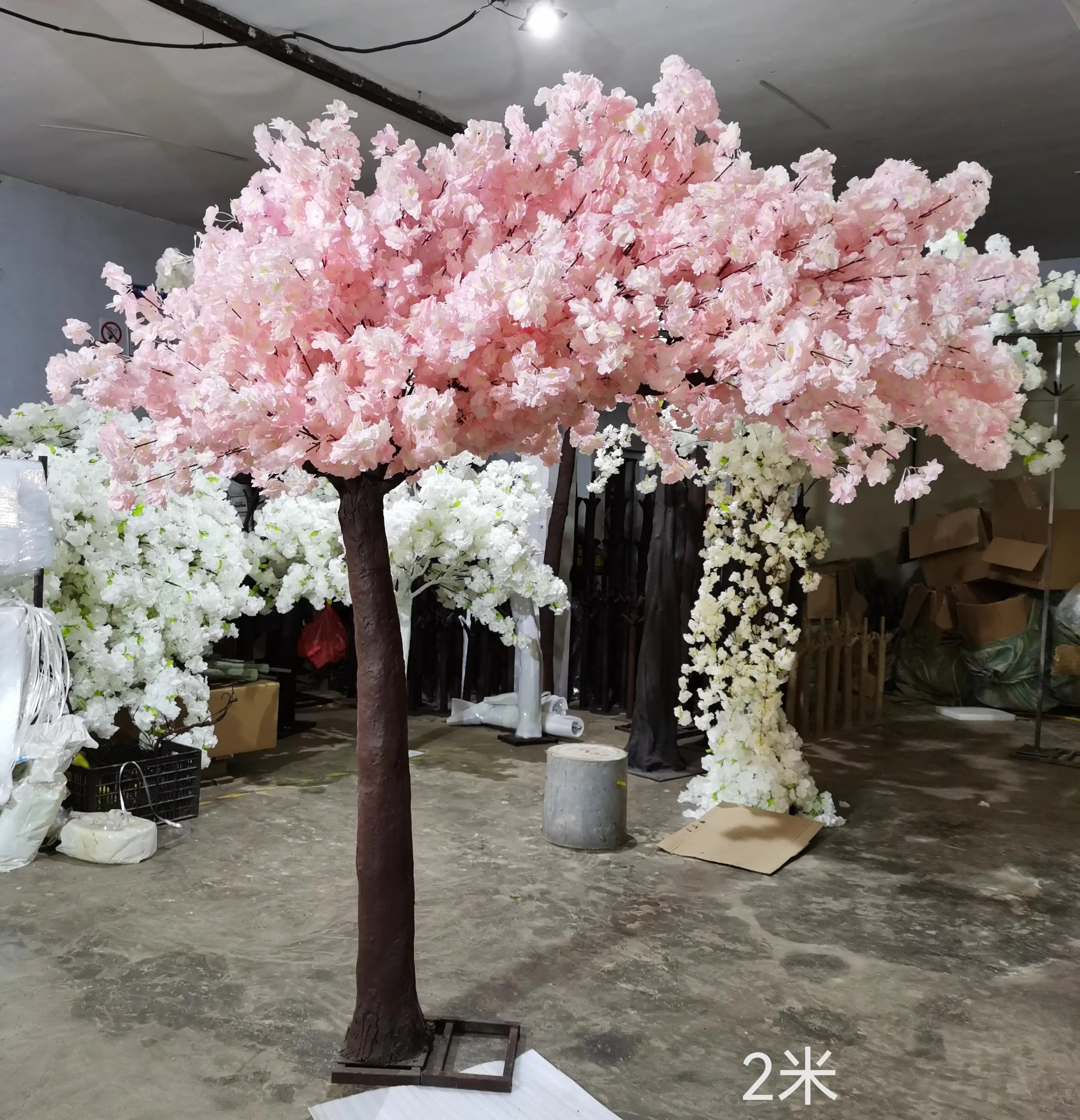 Indoor Outdoor Large Faux Sakura High Simulation Plant Big Tree Artificial Cherry Blossom Tree for Wedding Decor